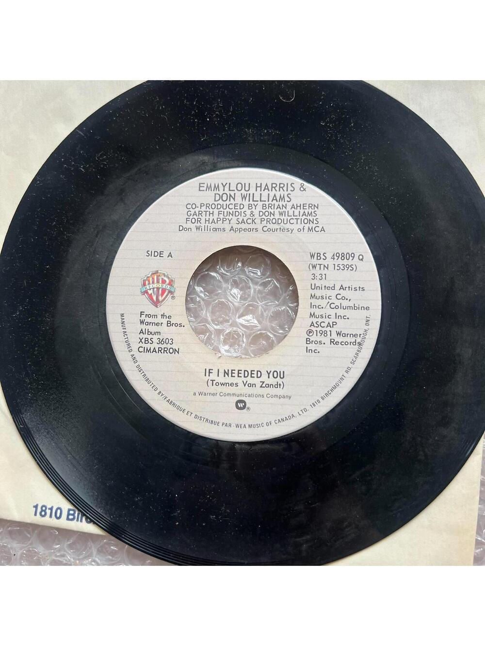 The Cowsills – The Rain, The Park & Other Things / River Blue 45rpm 7' Vinyl R86